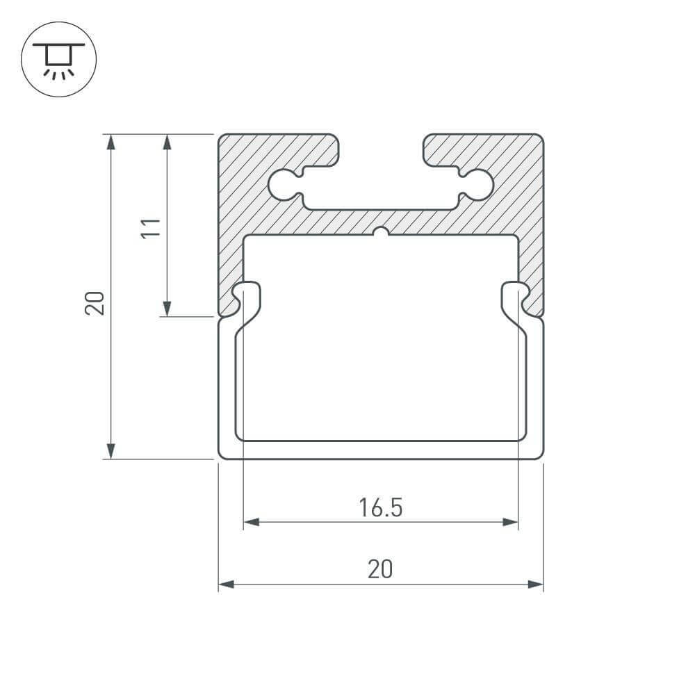 Экран SL-LINE-2011-2000 Square OPAL 019258