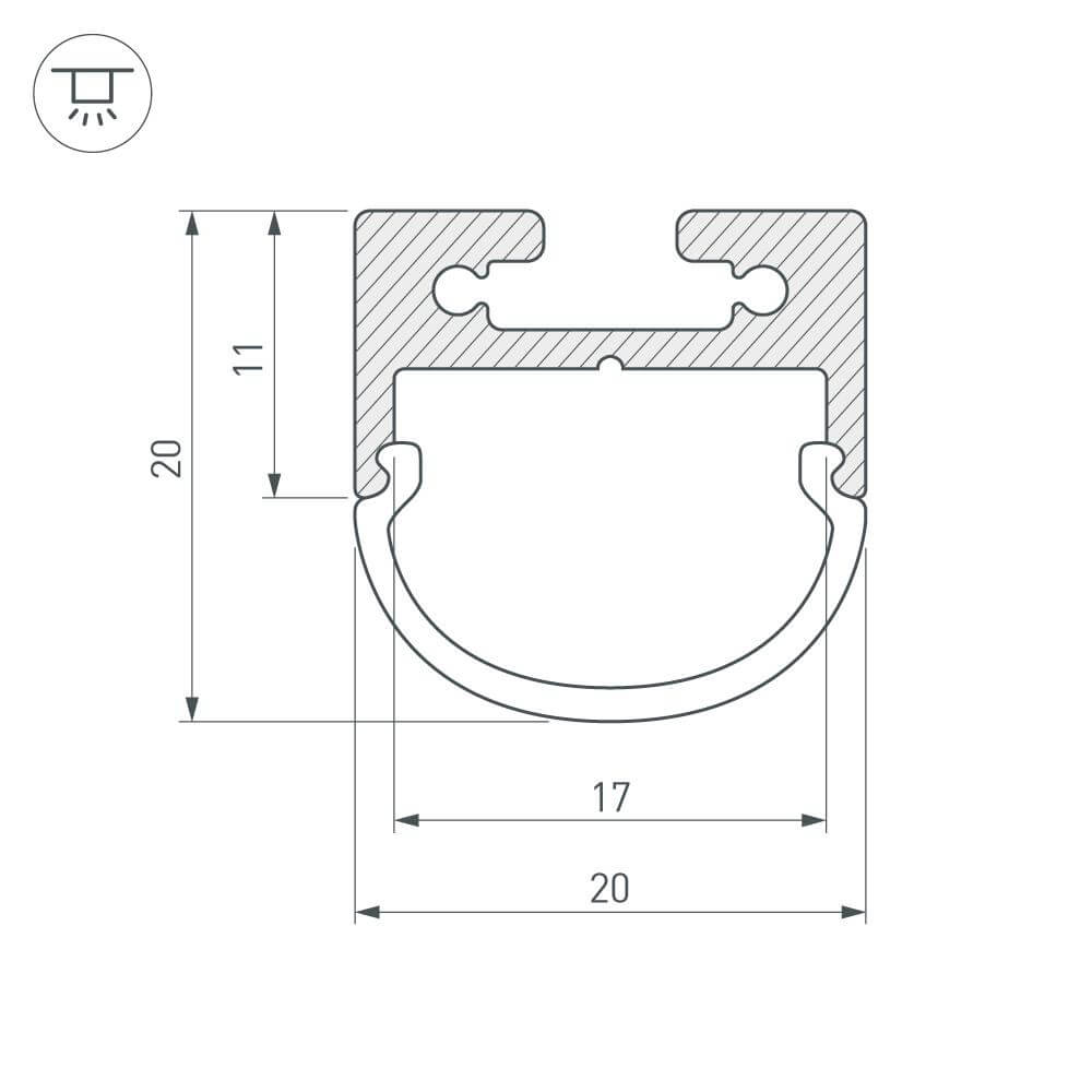 Экран SL-LINE-2011-2000 Round OPAL 019259
