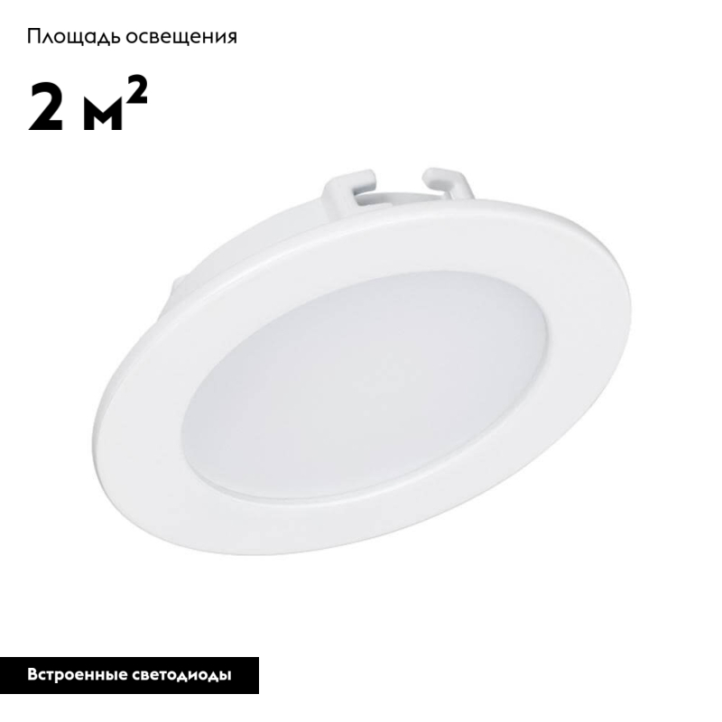 Светодиодная панель 5Вт IP20 3000K 350-400лм 021432