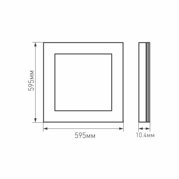 Светодиодная панель IM-S600x600-40W Warm3000 023146(2)