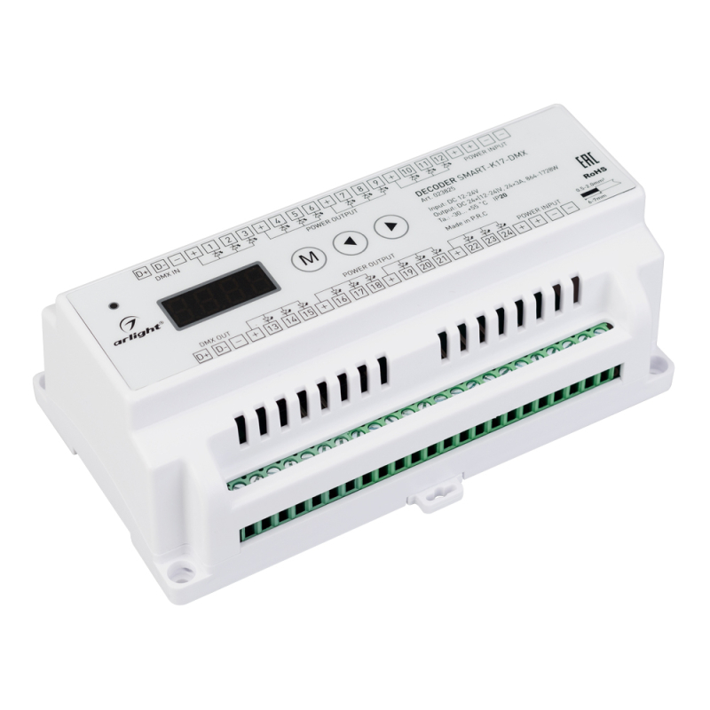 Декодер Smart-K17-DMX (12-24V, 24x3A) 023825