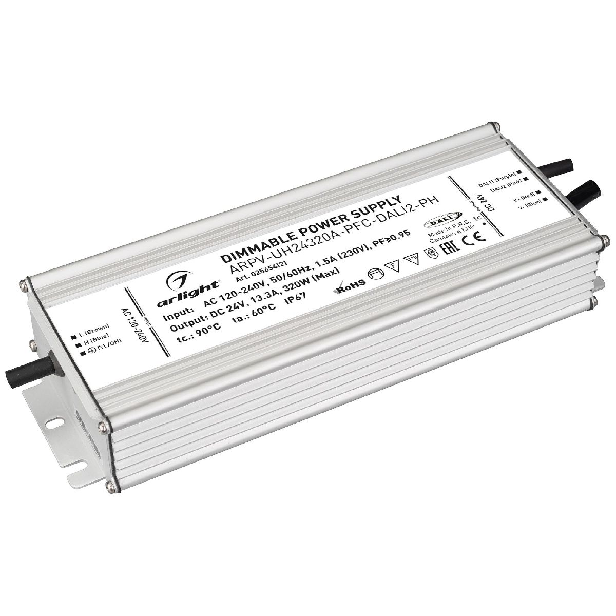 Блок питания ARPV-UH24320A-PFC-DALI2-PH (24V, 13.3A, 320W, IP67) 025654(2)