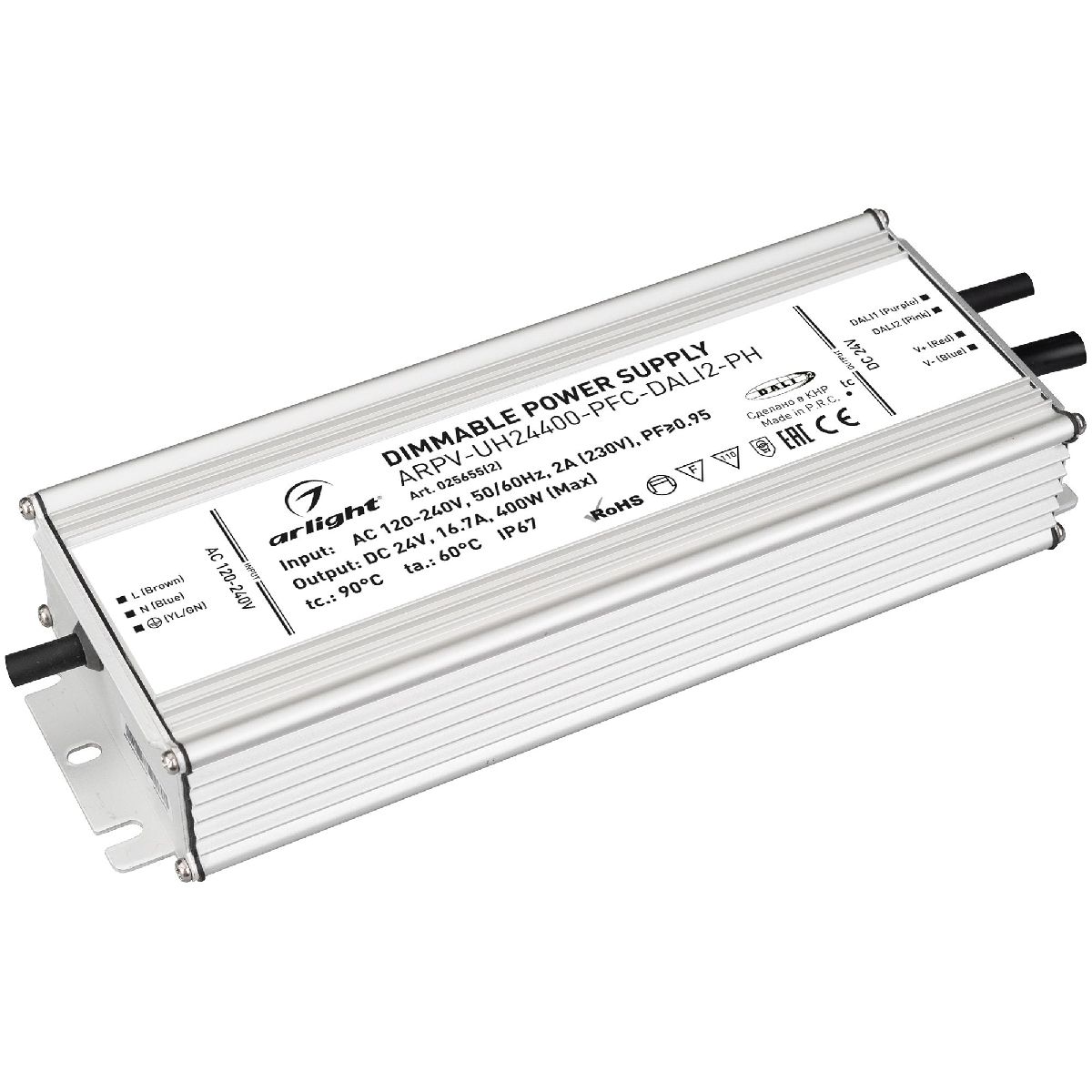 Блок питания ARPV-UH24400-PFC-DALI2-PH (24V, 16.7A, 400W, IP67) 025655(2)