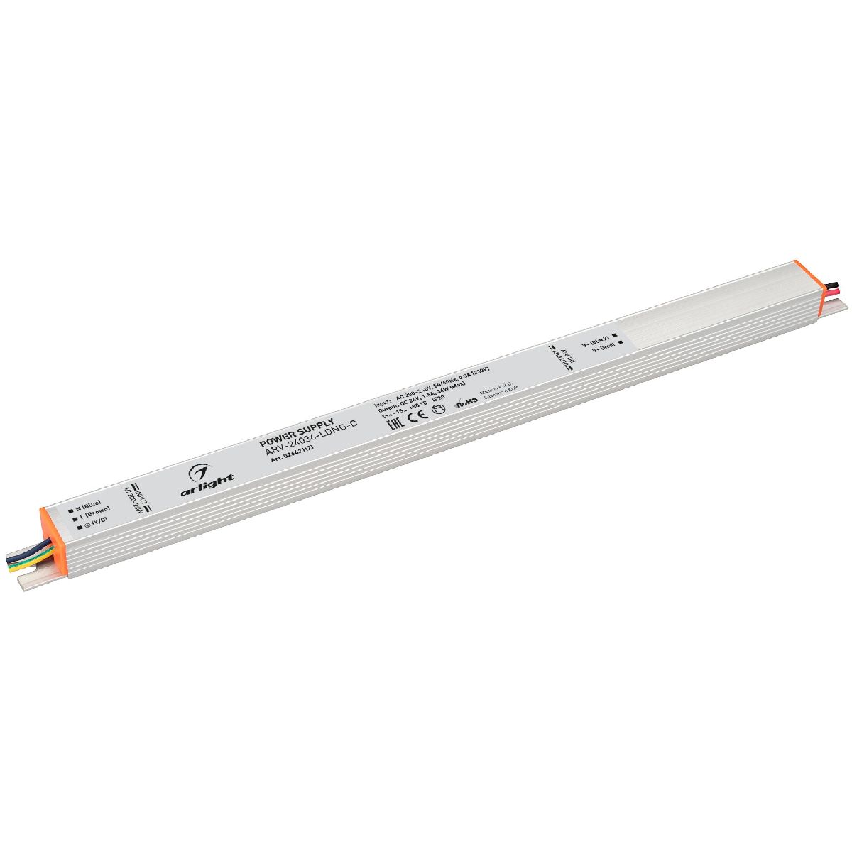 Блок питания ARV-24036-LONG-D (24V, 1.5A, 36W) 026421(2)