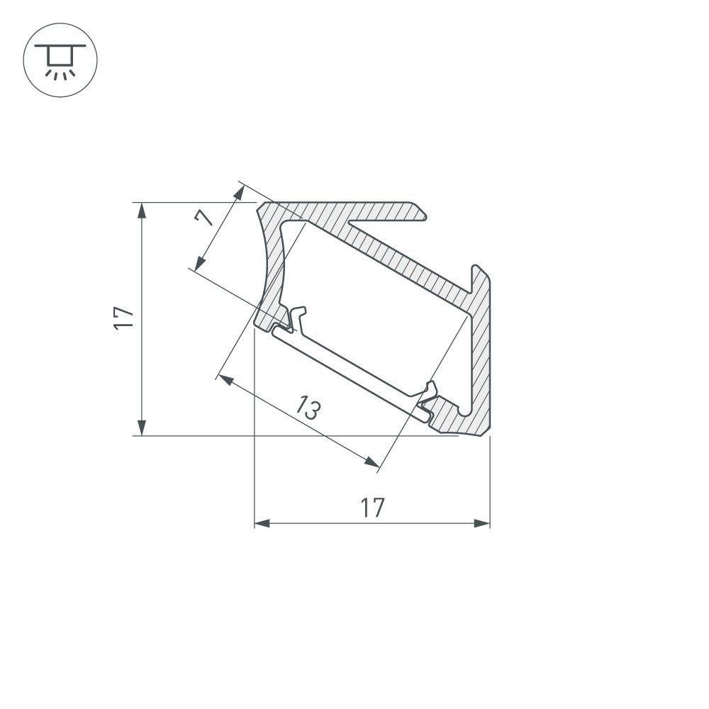 Алюминиевый профиль ALM-V60-2020 ANOD Black 026694(1)