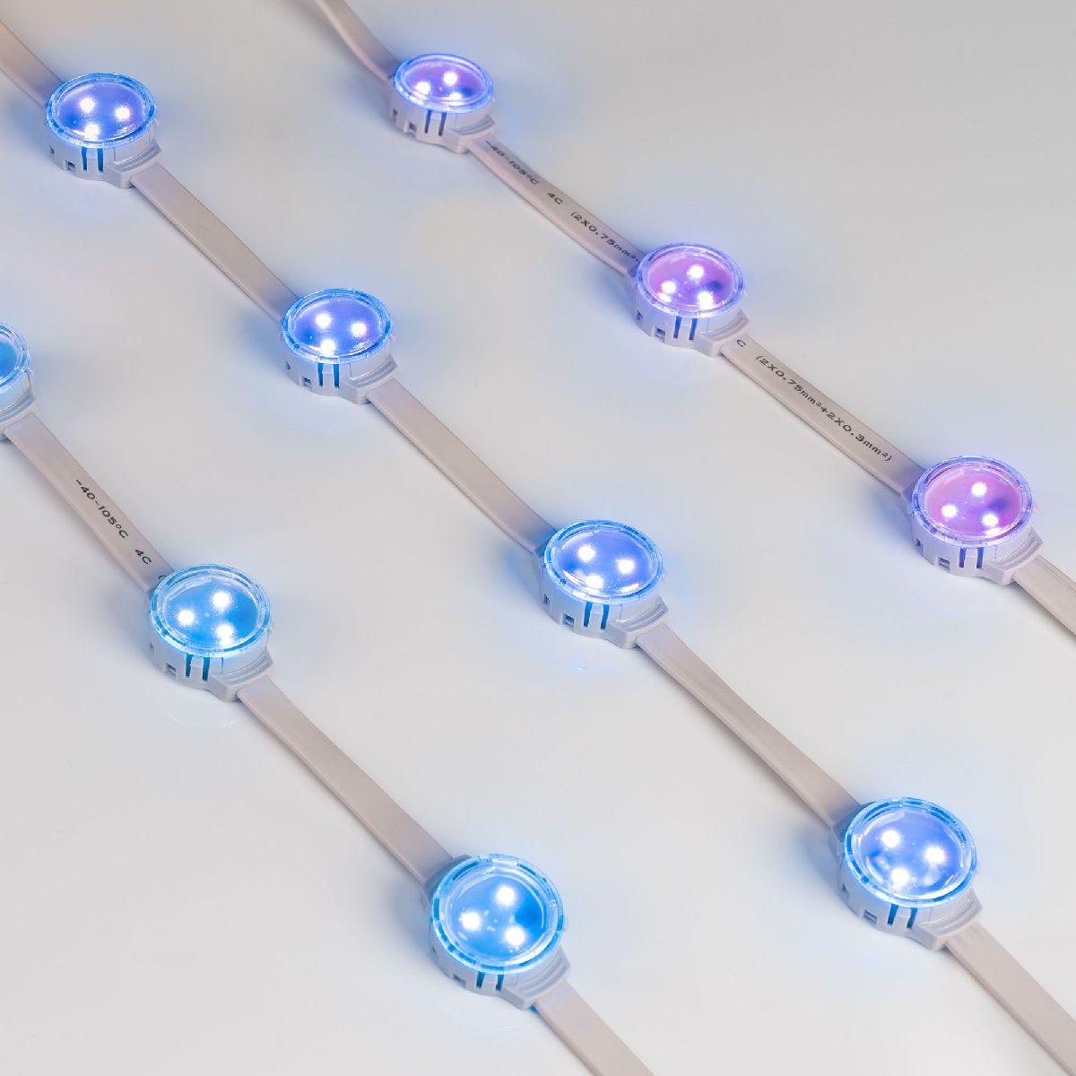 Модуль управляемый SOLEX-SPI-3535-3-12V RGB 120deg (D30x16mm, 0.75W, IP67) 029240