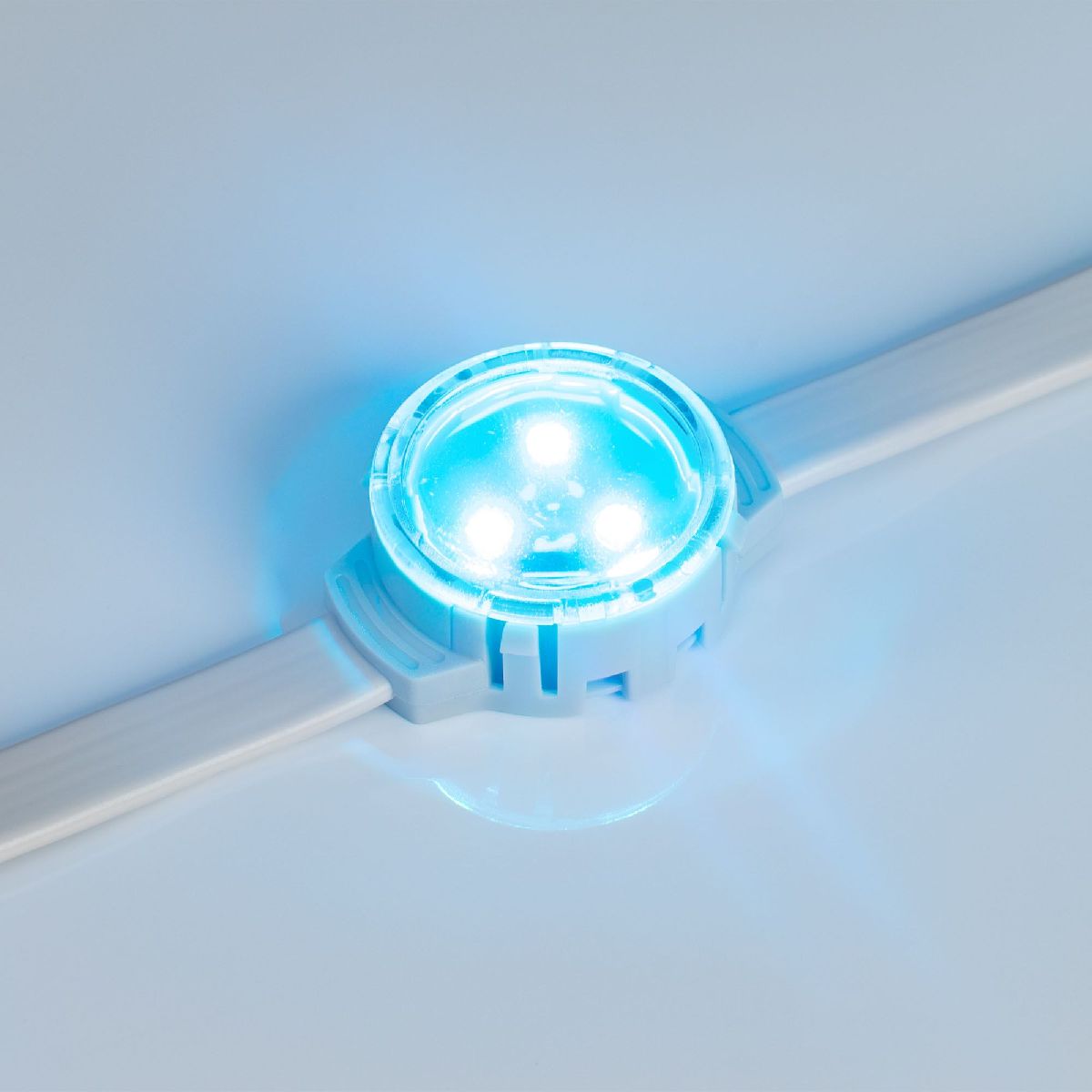 Модуль управляемый SOLEX-SPI-3535-3-12V RGB 120deg (D30x16mm, 0.75W, IP67) 029240