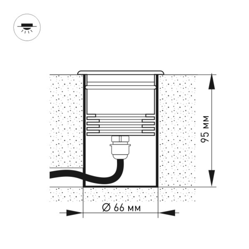 Ландшафтный светодиодный светильник LTD-Ground-Tilt-R80-9W Day4000 032213