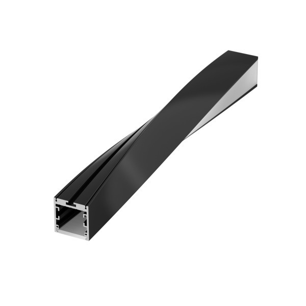 Алюминиевый профиль SL-ARC-3535-Twist90L-400 Black 032679