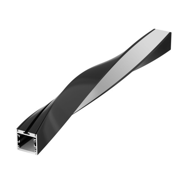 Алюминиевый профиль SL-ARC-3535-Twist180-500 Black 032685