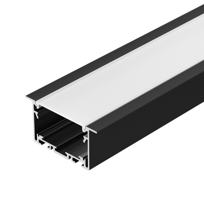 Алюминиевый профиль S2-Linia69-F-2500 Seamless Black 033534