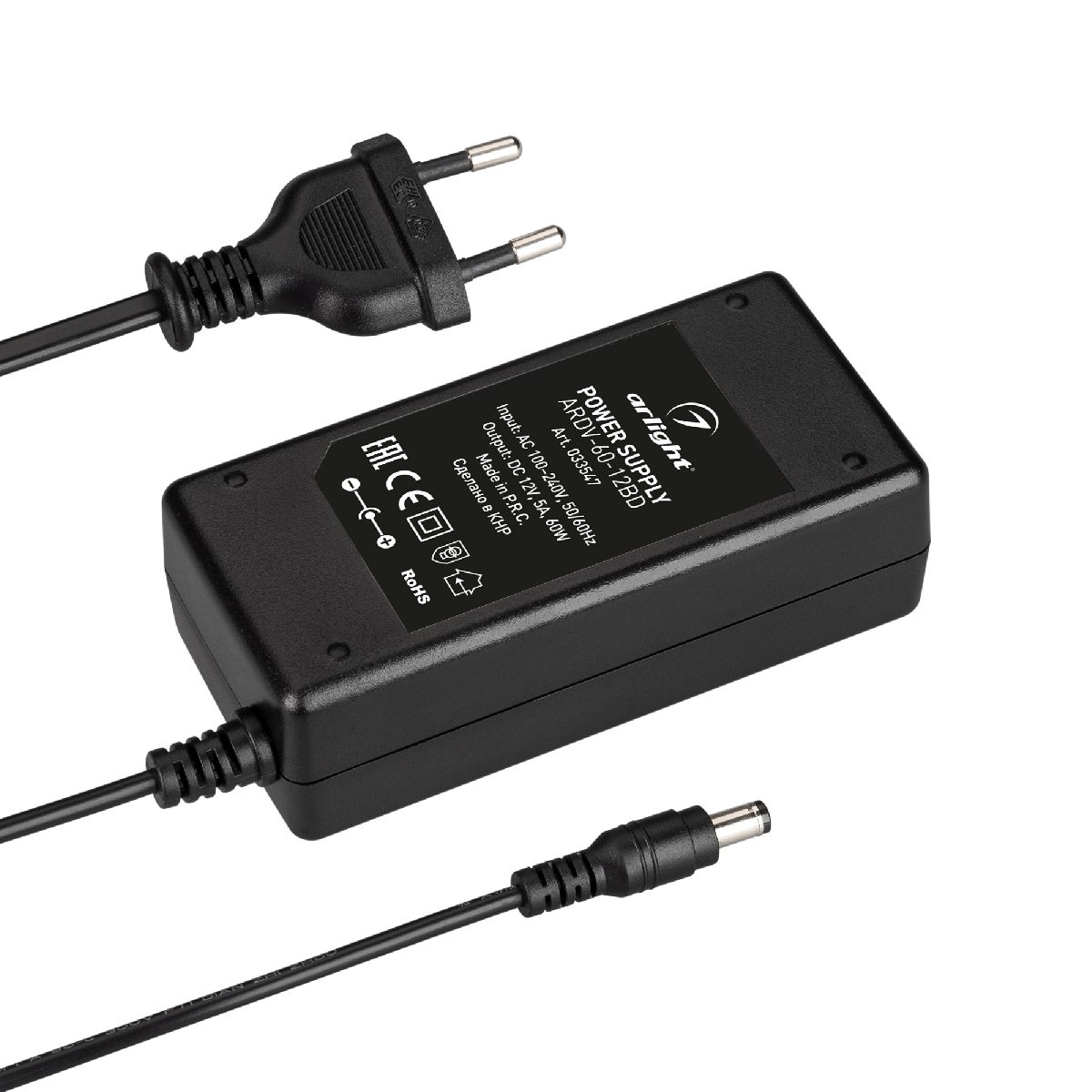 Блок питания ARDV-60-12BD (12V, 5A, 60W) 033547