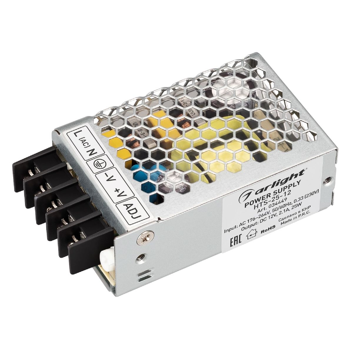 Блок питания HTS-25-12 (12V, 2.1A, 25W, IP20) 034449