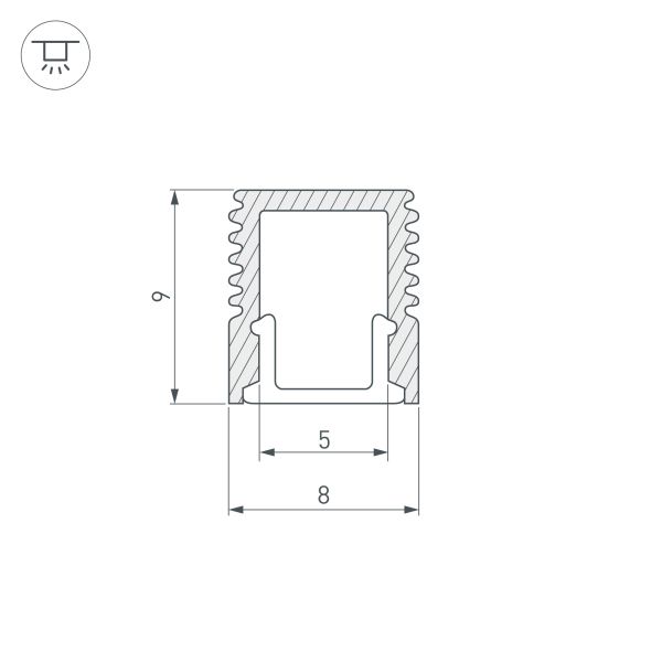 Алюминиевый профиль SL-Mini-8-3000 Anod 036031