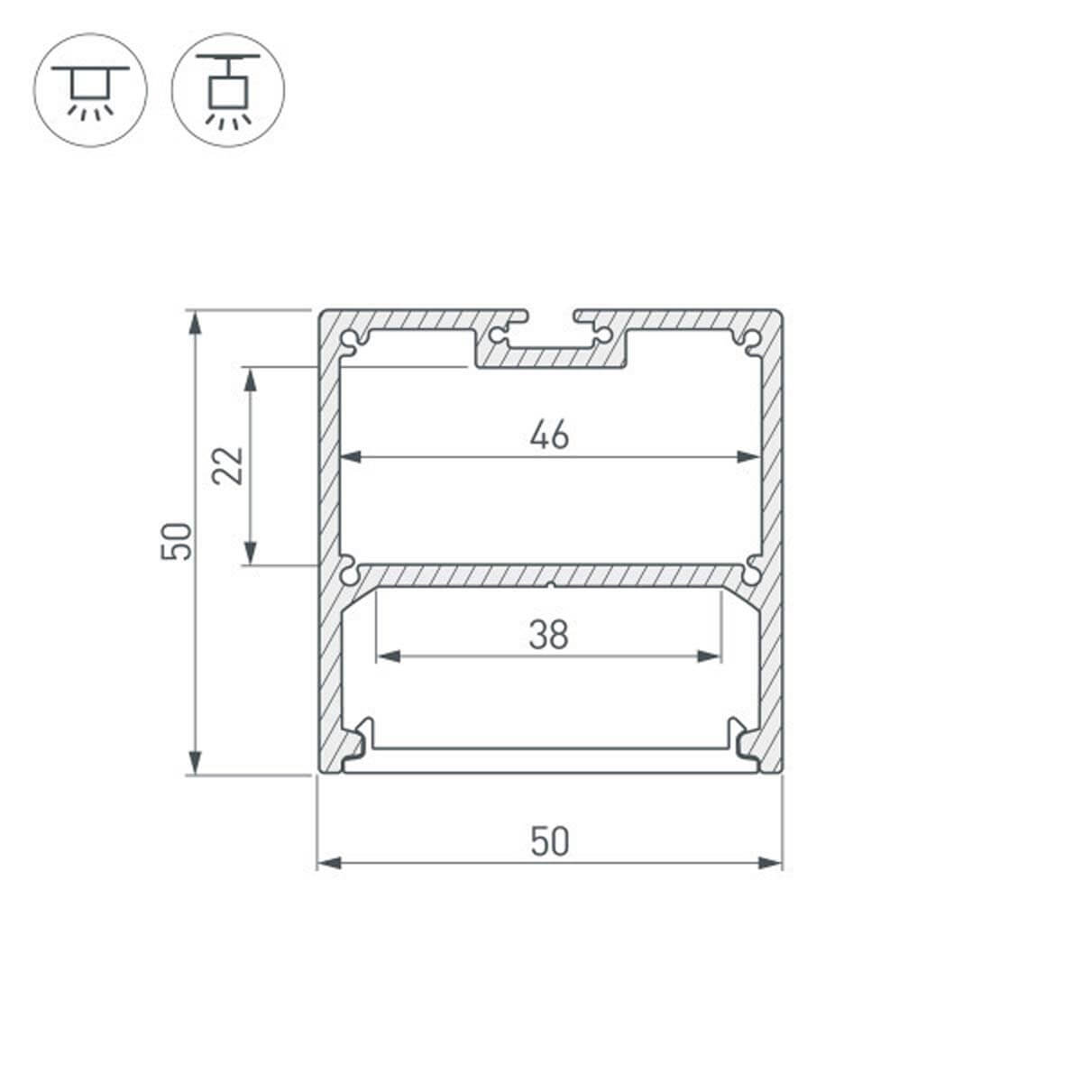 Алюминиевый профиль SL-Line-5050-3000 Black 036255