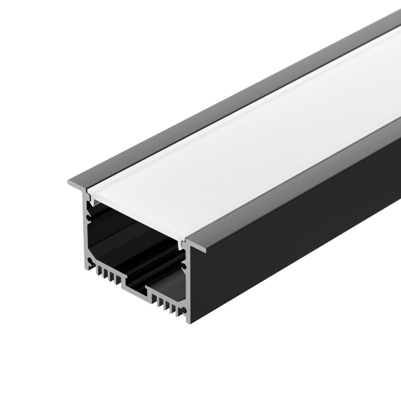 Алюминиевый профиль с экраном SL-LINIA62-F-2500 BLACK+OPAL 036307
