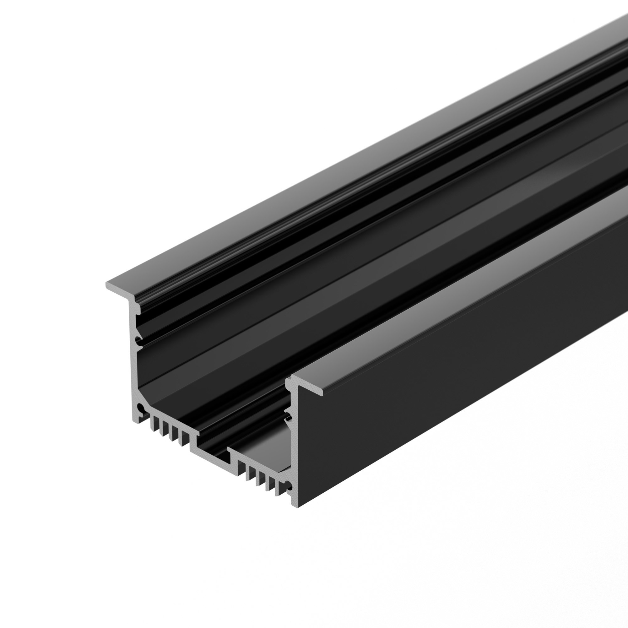 Алюминиевый профиль с экраном SL-LINIA62-F-2500 BLACK+OPAL 036307