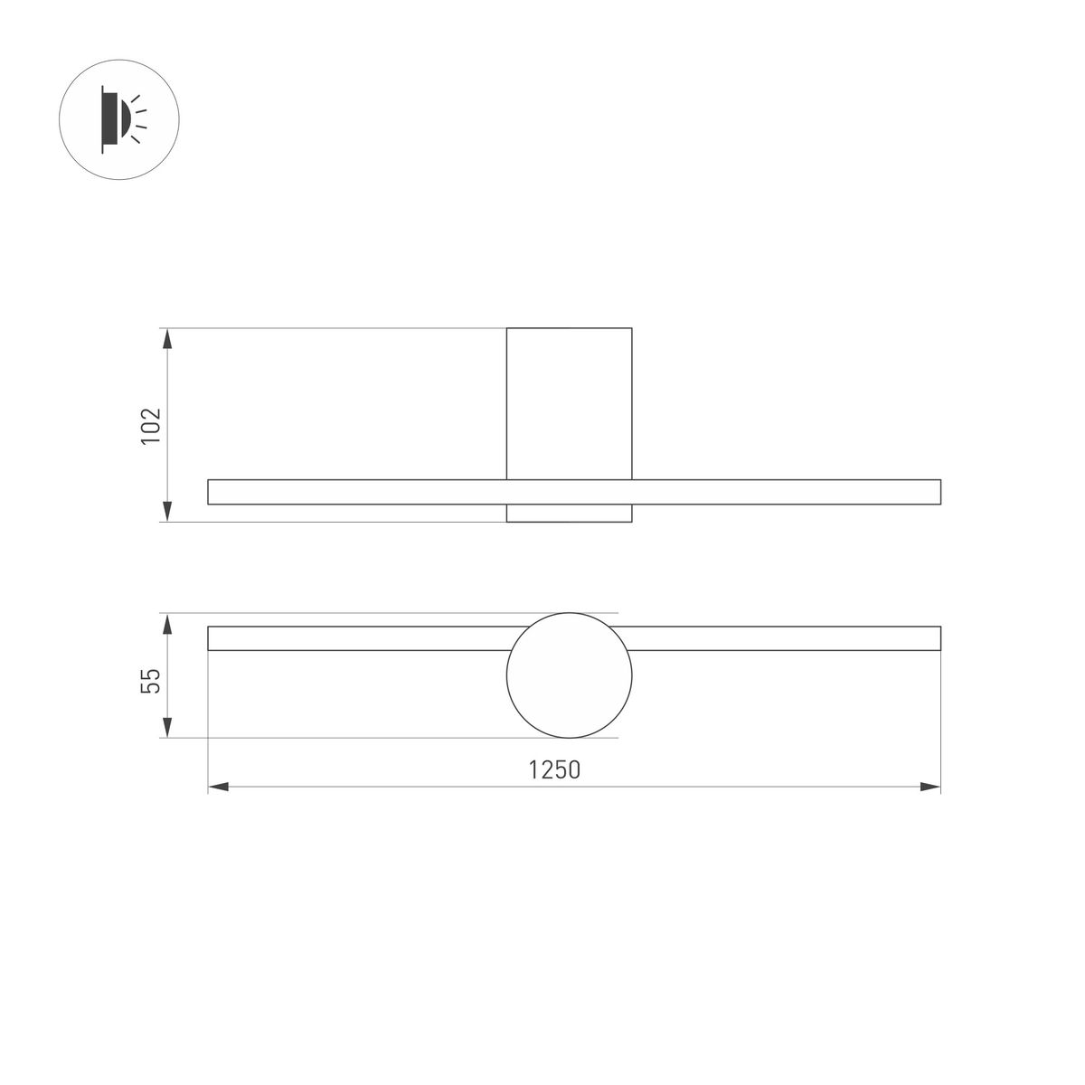 Настенный светильник SP-Vinci-M-S1200x55-12W Day4000 036930