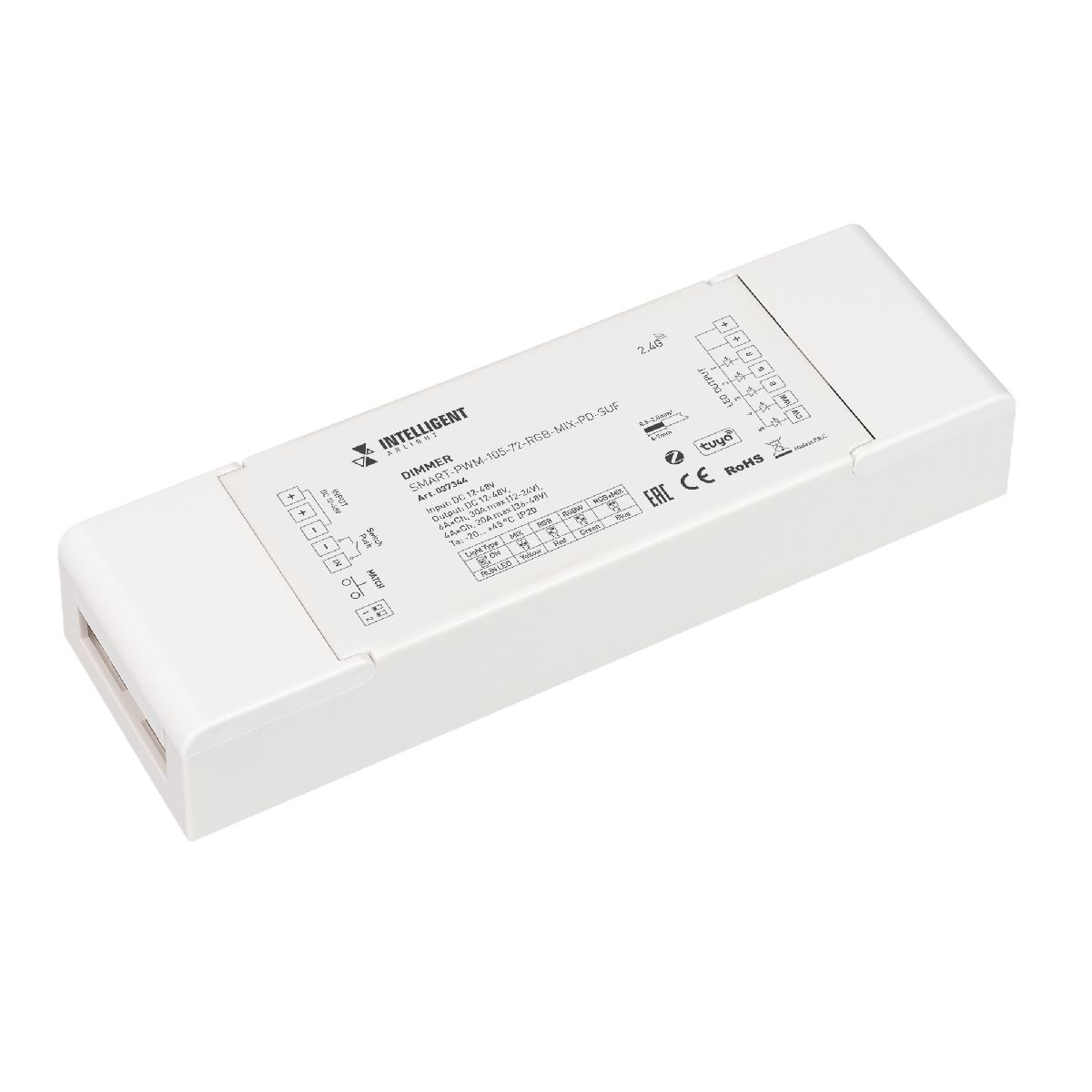 Диммер SMART-PWM-105-72-RGB-MIX-PD-SUF (12-48V, 5x6A, ZB, 2.4G) 037344