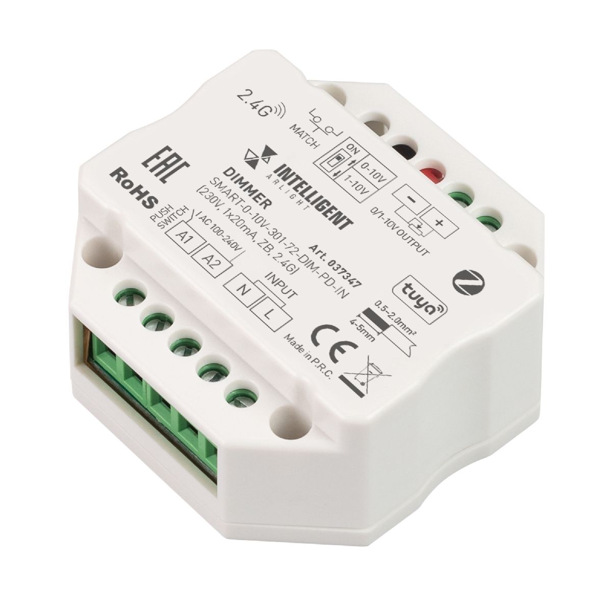 Диммер SMART-0-10V-301-72-DIM-PD-IN (230V, 1x20mA, ZB, 2.4G) 037347