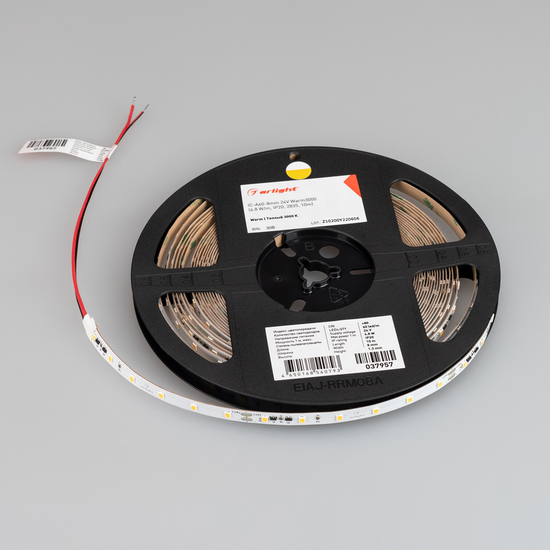 Светодиодная лента IC-A60-8mm 24V Warm3000 (4.8 W/m, IP20, 2835, 10m) 037957