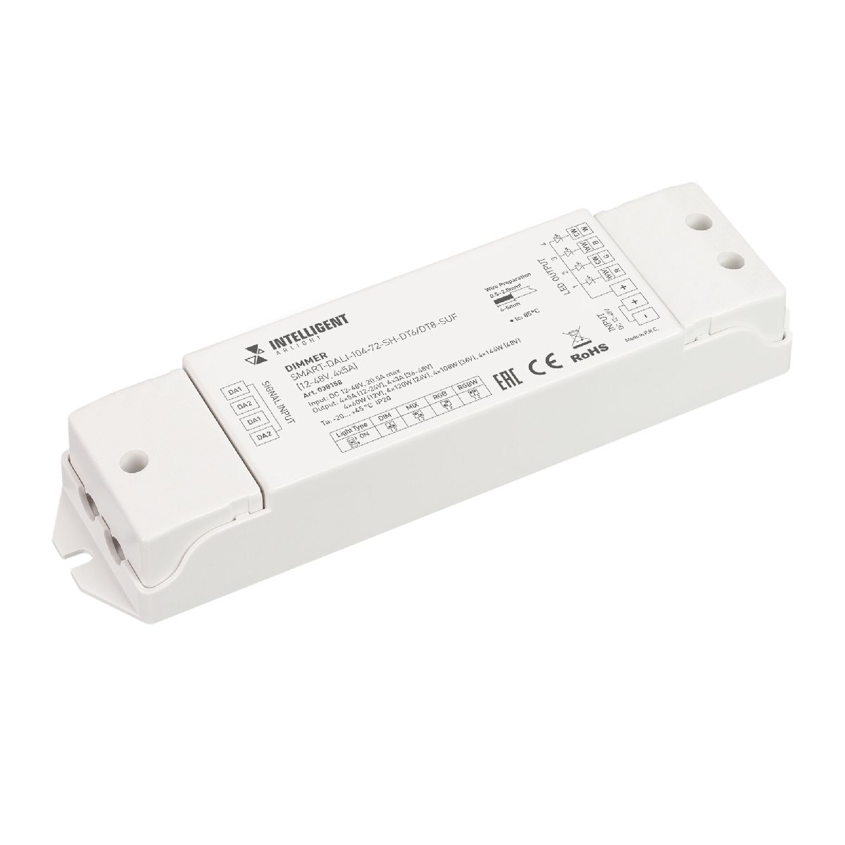 Диммер SMART-DALI-104-72-SH-DT6/DT8-SUF (12-48V, 4x5A) 038158