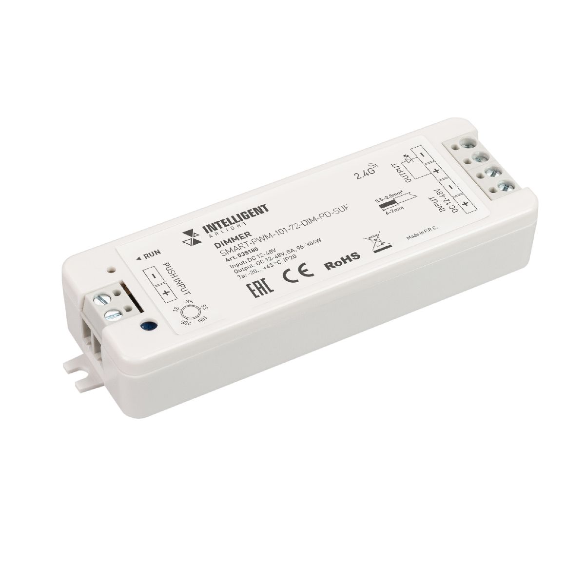 Диммер SMART-PWM-101-72-DIM-PD-SUF (12-48V, 1x8A, SS, 2.4G) 038180