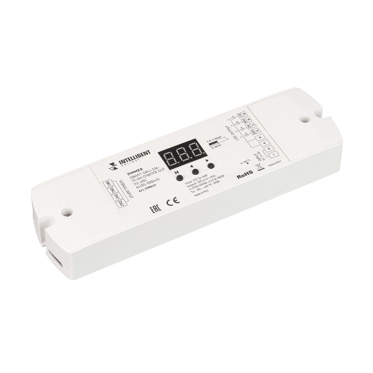 Диммер SMART-DALI-204-72-SH-DT6/DT8-SUF (12-48V, 4x150-500mA) 038543