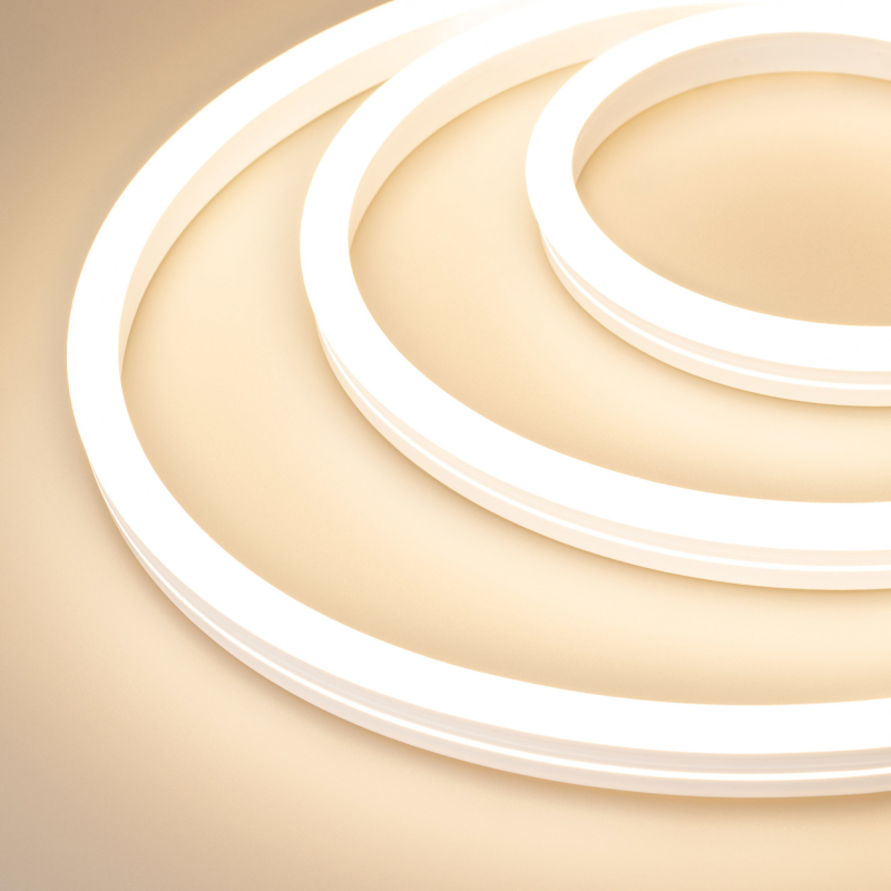 Лента герметичная MOONLIGHT-SIDE-A140-12x24mm 24V Warm3000 (9.6 W/m, IP68, 2835, 5m, Wire x1) 038602