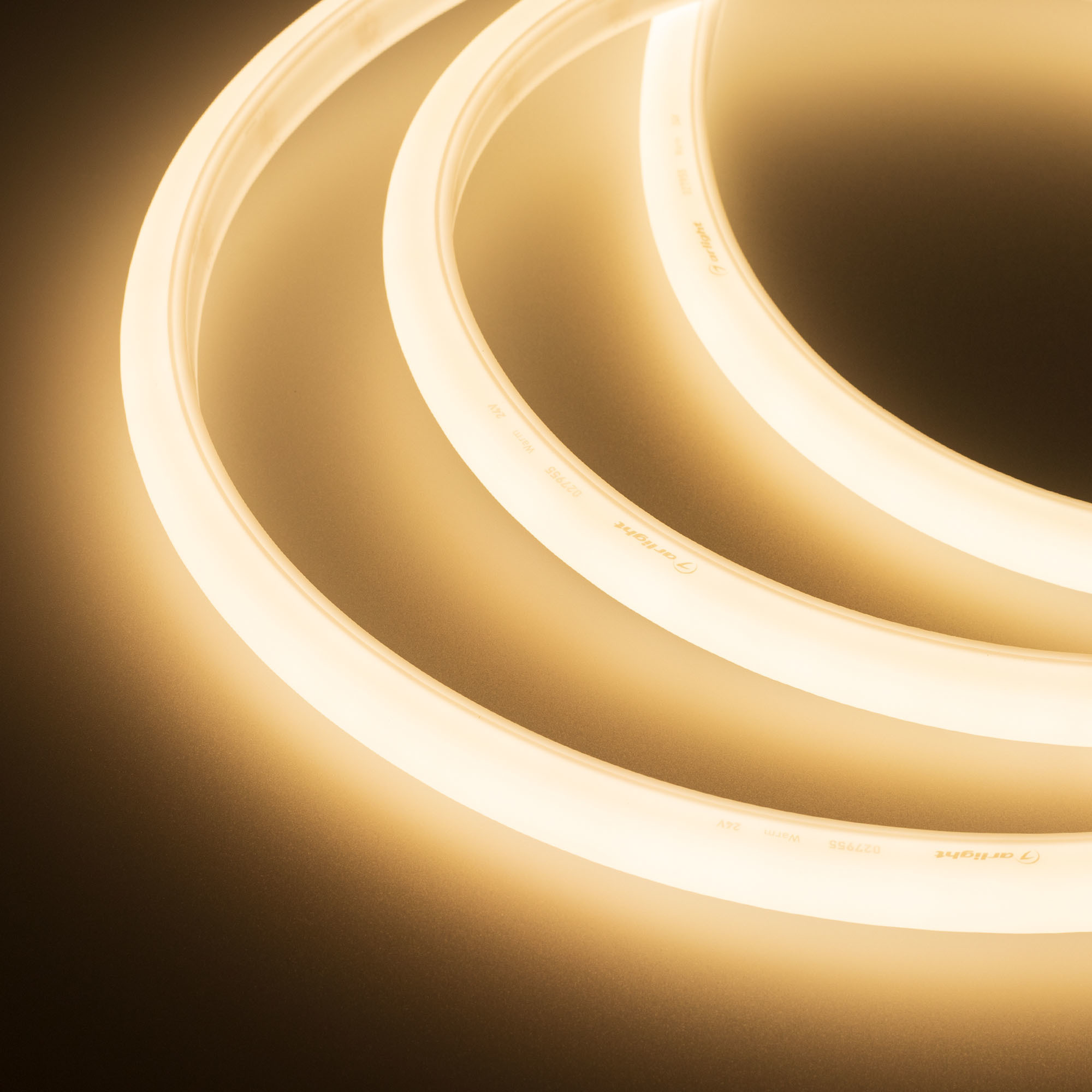 Лента герметичная MOONLIGHT-TOP-A144-16x15mm 24V Warm3500 (9.6 W/m, IP65, 2835, 5m, Wire x1) 038604