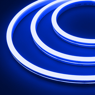 Лента герметичная MOONLIGHT-SIDE-A140-12x17mm 24V Blue (8 W/m, IP67, 2835, 5m, wire x1) 038799
