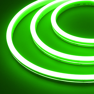 Лента герметичная MOONLIGHT-SIDE-A140-12x17mm 24V Green (8 W/m, IP67, 2835, 5m, wire x1) 038800
