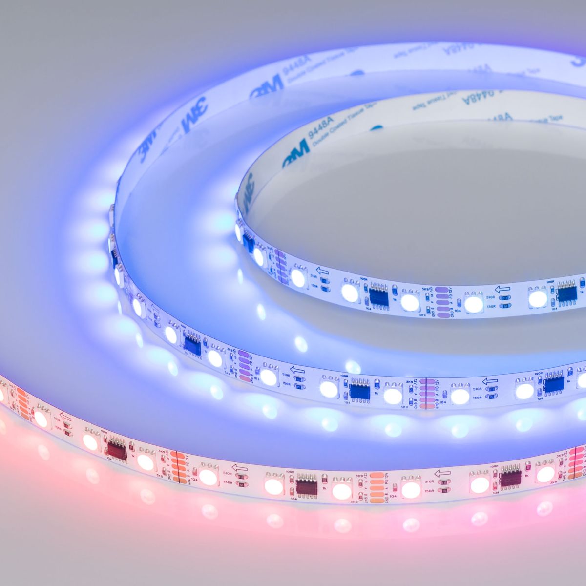 Светодиодная лента DMX-B60-10mm 12V RGB-PX3 (14 W/m, IP20, 5m) 039174(1)