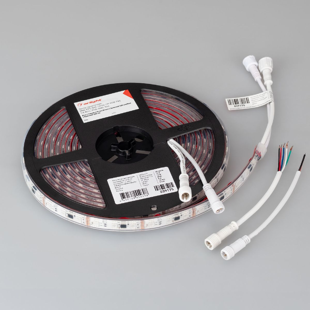 Светодиодная герметичная лента DMX-PFS-B60-12mm 12V RGB-PX3 (14 W/m, IP68, 5060, 5m) 039175