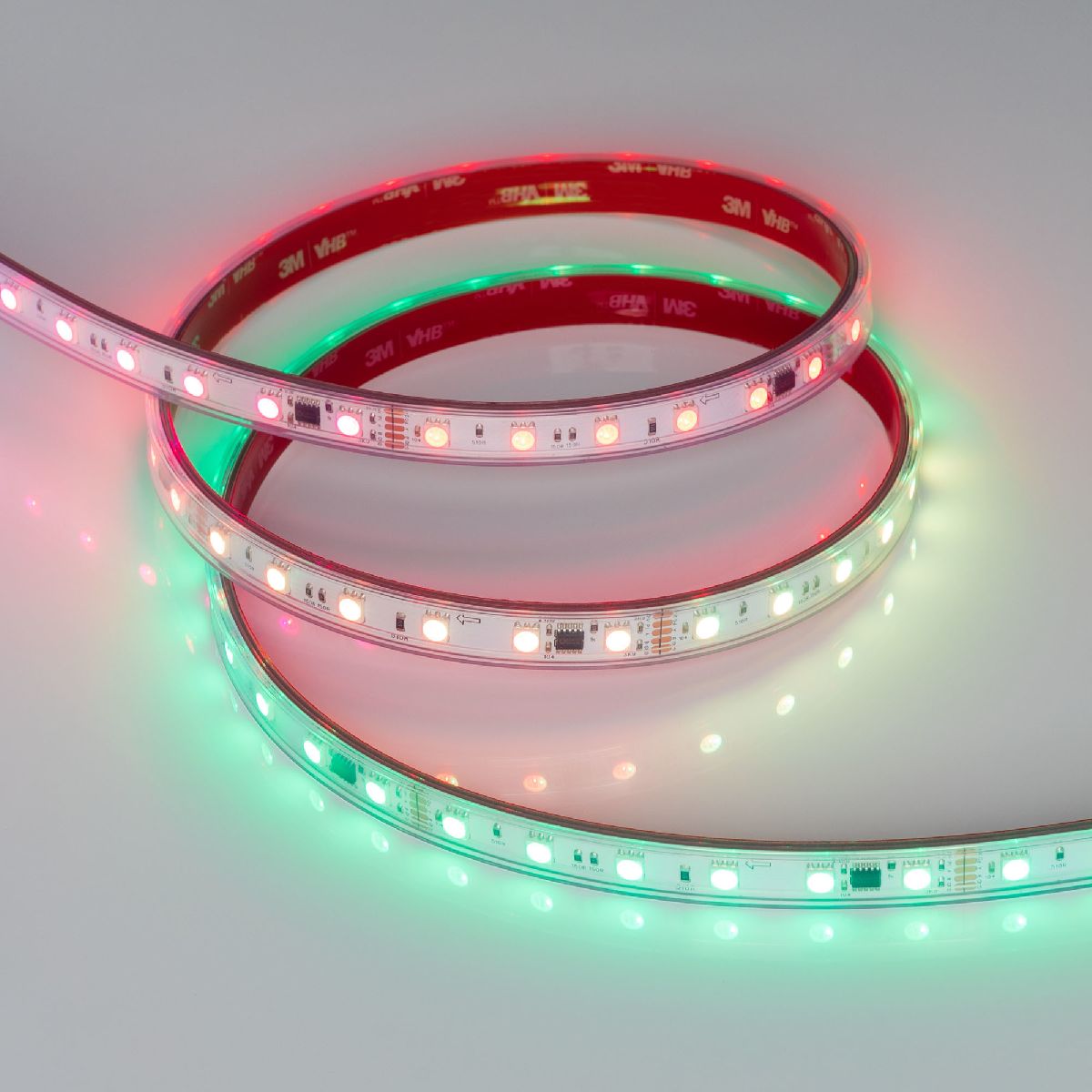 Светодиодная герметичная лента DMX-PS-B60-12mm 24V RGB-PX6 (14 W/m, IP67, 5060, 5m) 039182