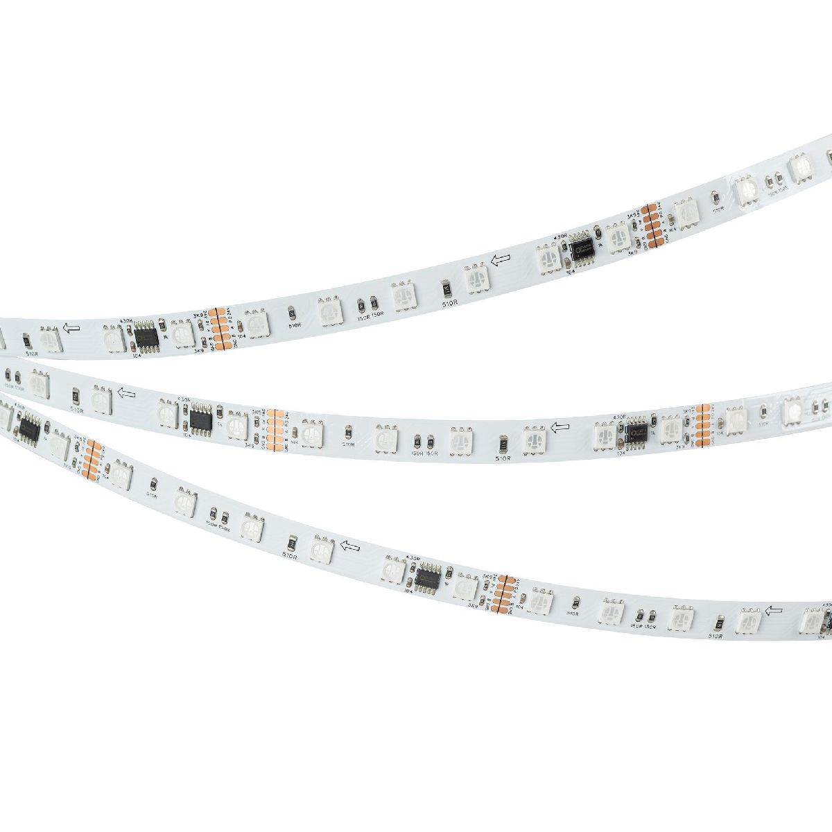 Светодиодная лента DMX-B60-10mm 24V RGB-PX6 (14 W/m, IP20, 5060, 5m) 039183