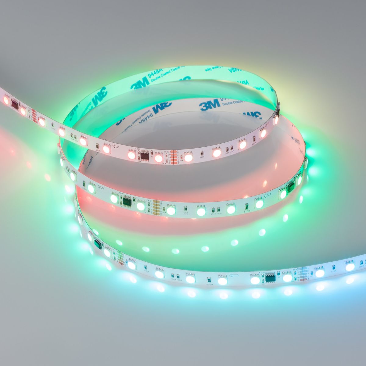 Светодиодная лента DMX-B60-10mm 24V RGB-PX6 (14 W/m, IP20, 5m) 039183(1)