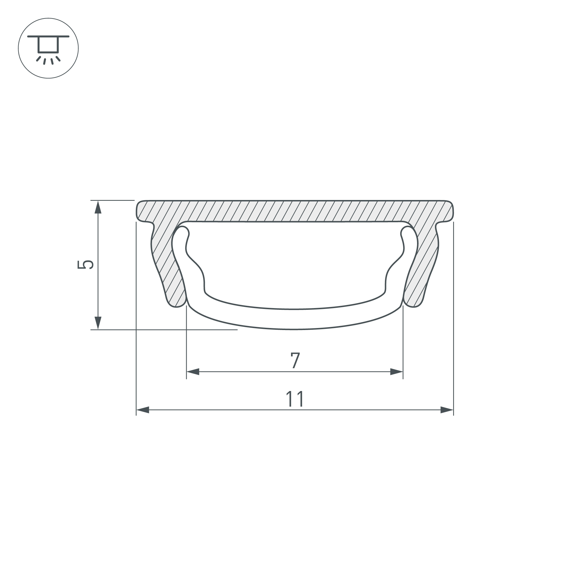 Алюминиевый профиль ARH-BENT-W11-2000 ANOD BLACK 039583