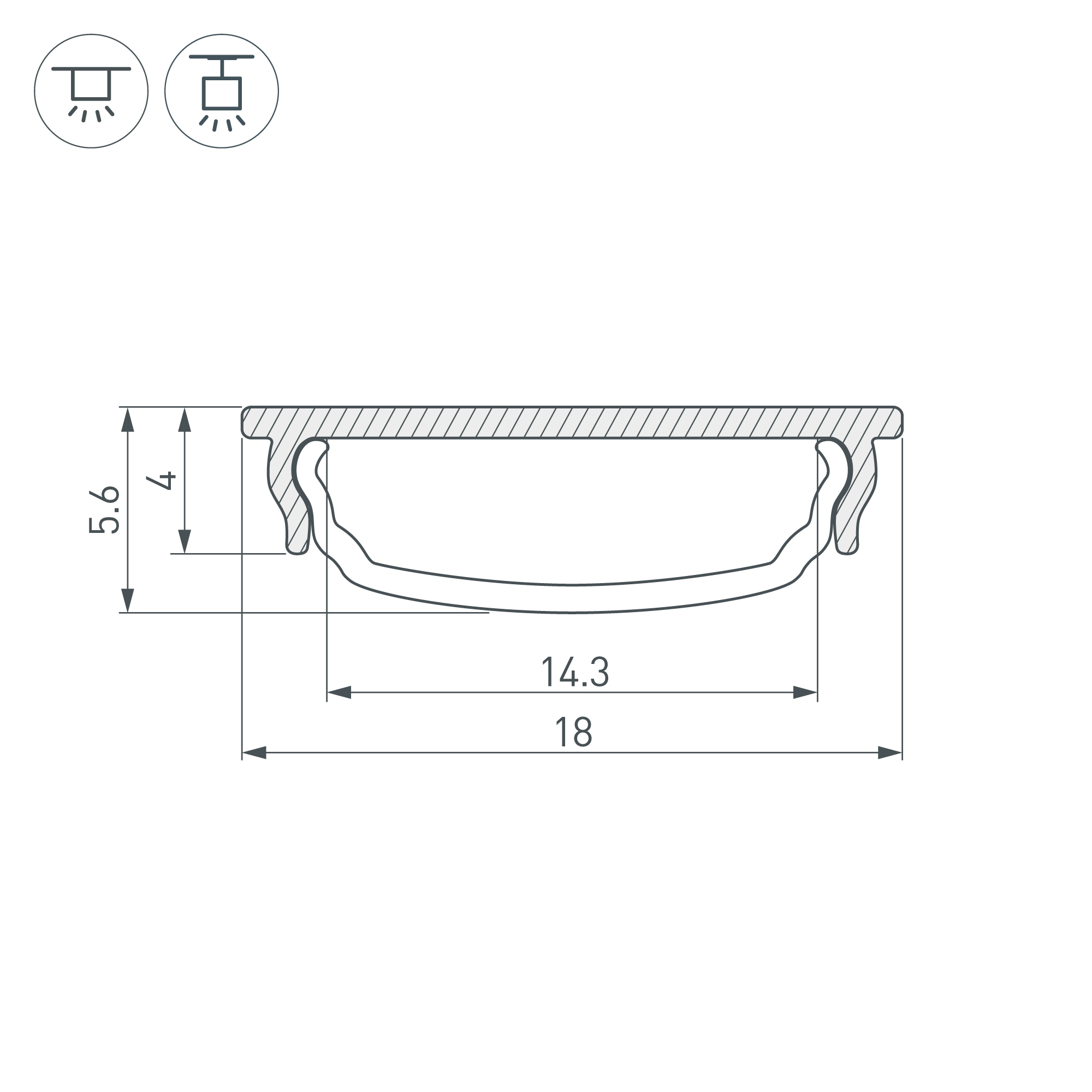 Алюминиевый профиль ARH-BENT-W18-2000 ANOD BLACK 039588