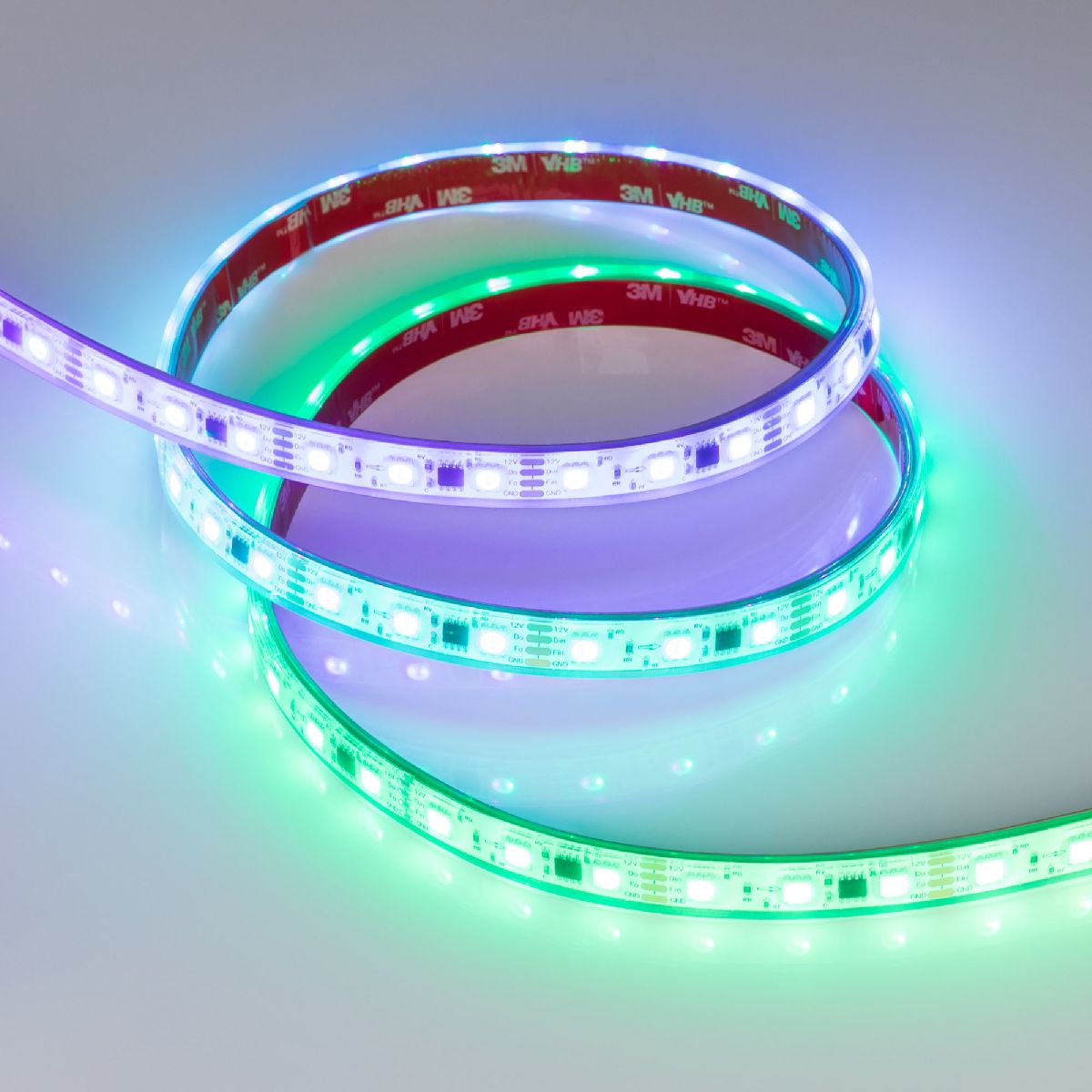 Светодиодная герметичная лента SPI-PS-B60-12mm 12V RGB-PX3-BPT (12 W/m, IP67, 5060, 5m) 039599