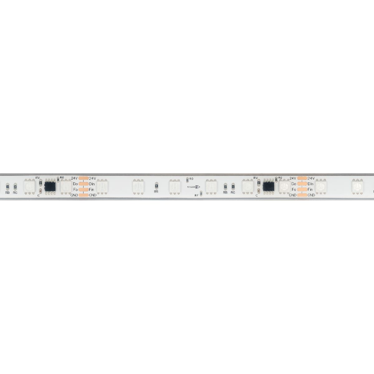 Светодиодная герметичная лента SPI-PFS-B60-12mm 24V RGB-PX6-BPT (12 W/m, IP68, 5060, 5m) 039602