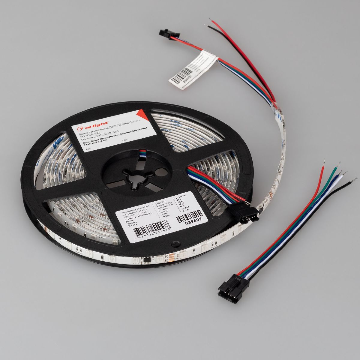 Светодиодная герметичная лента DMX-SE-B60-10mm 24V RGB-PX6 (14 W/m, IP65, 5060, 5m) 039607