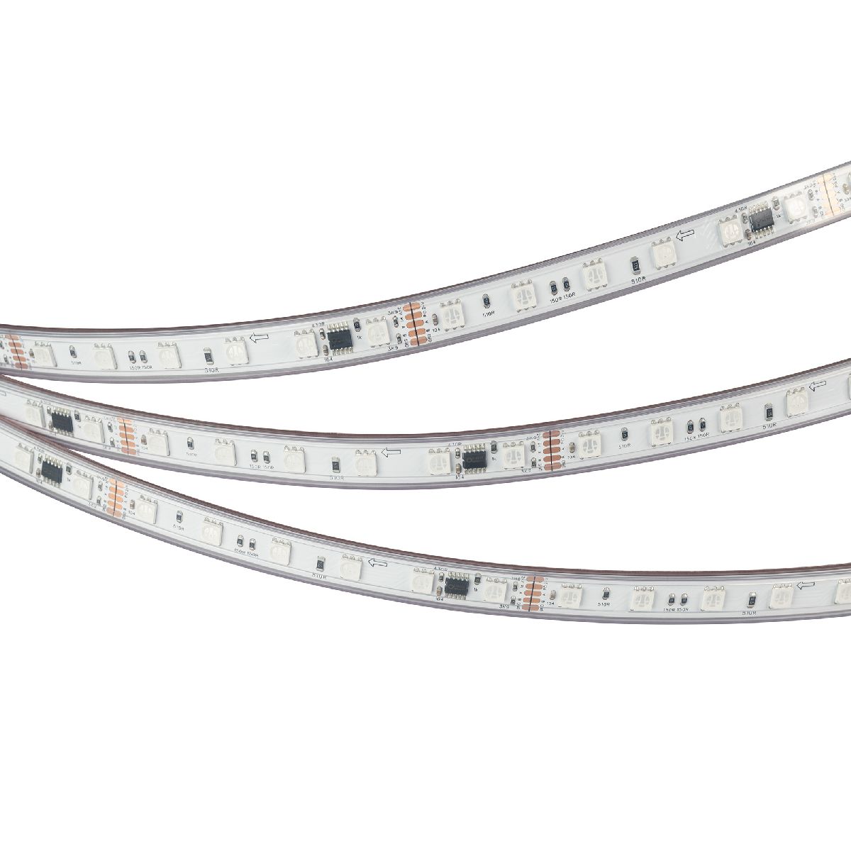 Светодиодная герметичная лента DMX-PFS-B60-12mm 24V RGB-PX6 (14 W/m, IP68, 5060, 5m) 039608