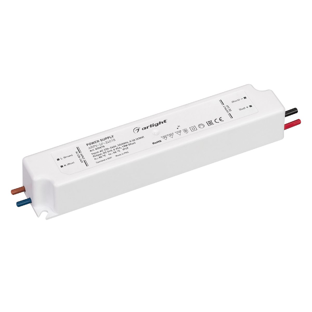 Блок питания ARPV-SP-24018 (24V, 0.75A, 18W) 039675