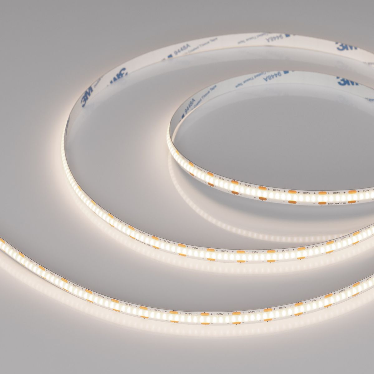 Светодиодная лента COB-X360-8mm 5V Day4000 (5 W/m, IP20, 5m) 039737(1)