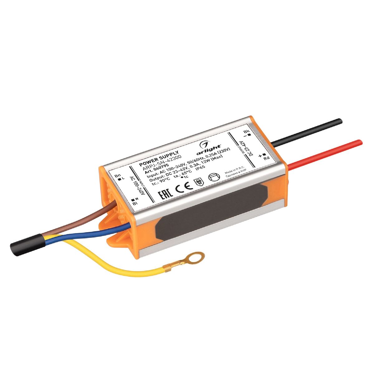 Блок питания ARPJ-SN-42300 (12W, 23-42V, 300mA, IP65) 040795