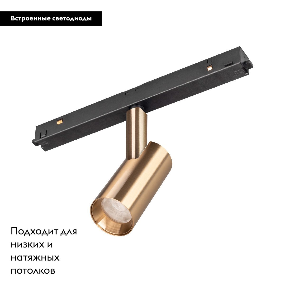 Трековый магнитный светильник MAG-ORIENT-SPOT-R35-6W Day4000 (GD, 24 deg, 48V) 040886