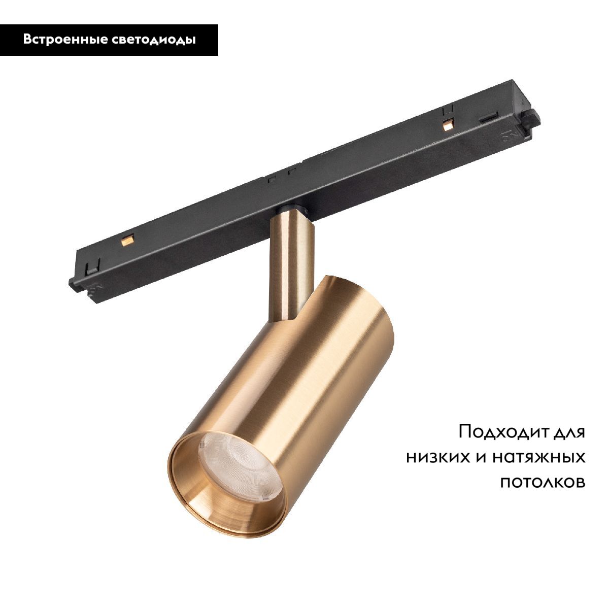 Трековый магнитный светильник MAG-ORIENT-SPOT-R45-12W Day4000 (GD, 24 deg, 48V) 040889