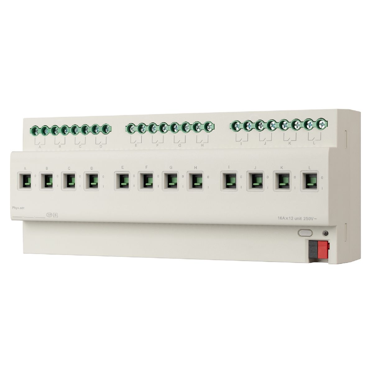 Релейный модуль KNX-7123-82-DRO-DIN (BUS, 12x16A, KNX Secure) 041227