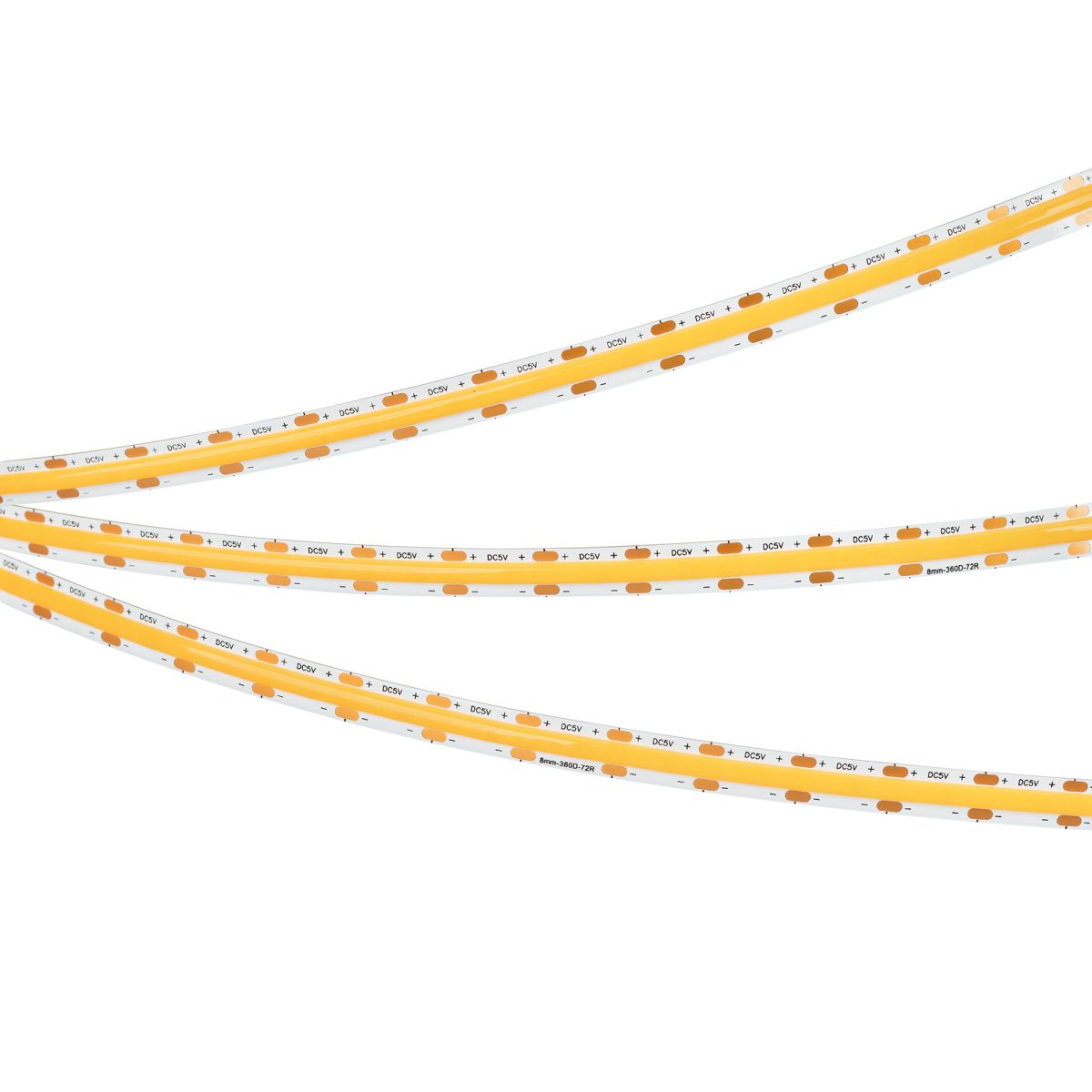 Светодиодная лента COB-X360-8mm 5V Warm2700 (5 W/m, IP20, 5m) 041706(1)